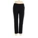 Chico's Casual Pants - High Rise Straight Leg Boyfriend: Black Bottoms - Women's Size Large