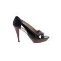 MICHAEL Michael Kors Heels: Slip-on Stilleto Cocktail Party Black Solid Shoes - Women's Size 6 - Peep Toe