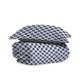 Pizuna Cotton Single Smart Checks Navy Print Duvet Cover 140x200, 400 Thread Count 100% Long Staple Cotton Single Duvet Cover Set, Sateen Single Quilt Cover with Button Closure (Printed Duvet Cover)