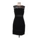 Sandra Darren Casual Dress - Sheath: Black Jacquard Dresses - Women's Size 10