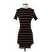 Trafaluc by Zara Casual Dress - Mini: Black Stripes Dresses - Women's Size Small