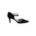Adrienne Vittadini Heels: Pumps Stilleto Cocktail Black Print Shoes - Women's Size 8 1/2 - Pointed Toe