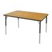Marco MG Series Adjustable Height Rectangular Activity Table Wood/Metal in White/Brown | 24" H x 60" L x 36" W | Wayfair MG2247-49-ABLK