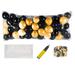 The Holiday Aisle® PMU New Year's Eve Party Balloon Drop Kit 100Pcs Assorted 9In, 5In Balloon w/ Hand Pump Pkg/1 in Black/Yellow | Wayfair