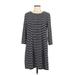 Bobbie Brooks Casual Dress: Black Stripes Dresses - Women's Size Large