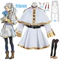 Sousou No Frieren Costume Cosplay Parrucca Scarpe Anime Abito da mago Orecchio da elfo Festa di