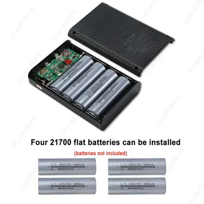 4*21700 DIY Power Bank Fall 22,5 W Drahtlose Schnelle Lade Power Bank Fall für IPhone Xiaomi Huawei Tragbare batterie Ladegerät Image