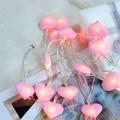 Dengmore 10 LED String Light 4.9ft Fabric Peach Heart String Light USB String fot Girl Room Decoration Light Hanging Ornament