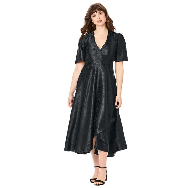 plus-size-womens-faux-wrap-satin-dress-by-roamans-in-black--size-22-w-/
