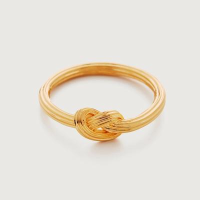 Gold Groove Skinny Knot Ring