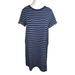 Madewell Dresses | Madewell Womens T-Shirt Dress Size Medium Blue White Striped Pocket Tee Casual | Color: Blue/White | Size: M