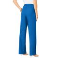 Plus Size Women's Wide-Leg Bend Over® Pant by Roaman's in Vivid Blue (Size 14 WP)