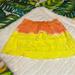 J. Crew Skirts | Guc J.Crew Size 2 Tropical Halloween Candy Corn Custom Dyed Costume Casual Skirt | Color: Orange/Yellow | Size: 2