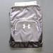 Under Armour Bags | Nwt Under Armour Graphite Gray / Black Exeter Drawstring Backpack Duffle Bag | Color: Black/Gray | Size: Os