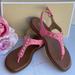 Michael Kors Shoes | Michael Kors Studded T-Strap Sandals | Color: Pink | Size: 7