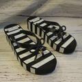 Kate Spade Shoes | Kate Spade Black And White Stripes Flip Flop Platform Slipper Sz 8 | Color: Black/White | Size: 8