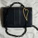 Coach Accessories | Bundle Euc Coach Bifold Black Wallet W/ Heart Necklace On Black Loop Chain | Color: Black | Size: Os