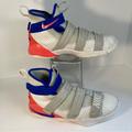 Nike Shoes | Nike Lebron Zoom Soldier 11 Ultramarine Aj5123-101 Youth Size 7y Pre-Worn | Color: Blue/White | Size: 7bb