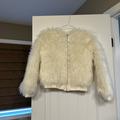 Disney Jackets & Coats | Disney D-Signed Faux Fur Bomber Jacket | Color: White | Size: Lg