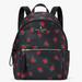 Kate Spade Bags | New Kate Spade Chelsea Rose Toss Printed Medium Backpack Nylon Black Multi | Color: Black/Gold | Size: Os