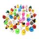 Rubber Ducks Set | Colorful and Creative Rubber Ducks | Cool Rubber Ducks for Shower Birthday Party Favors, Bath Rubber Ducky for Classroom Summer Beach Pool Party Kazuko