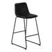 17 Stories Office Chair, Bar Height, Standing, Computer Desk Work, Pu Leather Look, Metal, Contemporary Upholstered in Black | Wayfair