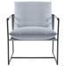 Accent Chair - Ebern Designs Cliatt Modern Metal Framed Sling Upholstered Accent Chair for Living Room - Oversized Polyester in Gray | Wayfair