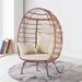 Dakota Fields Camorra Egg Chair Wicker/Rattan in Red/Brown | 58.22 H x 39.22 W x 23.02 D in | Wayfair E94508B14E0542C4A9300EA7CAE2883B