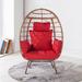 Dakota Fields Camorra Egg Chair Wicker/Rattan in Red | 58.22 H x 39.22 W x 23.02 D in | Wayfair 70789FE5907F4CCCA19624F0F182CAA1