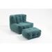 Latitude Run® Bean Bag Chair w/ Ottoman, Large Lazy Sofa Bean Bag Chairs, Fluffy Beanbag Chair /Stain Resistant | 30.3 H x 37 W x 39 D in | Wayfair
