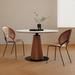 Orren Ellis Nordic modern style round dining table - Full support base plate+8 dining chair combinations. in Brown/White | Wayfair