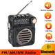 Radio FM portable avec lampe de poche LED mini récepteur radio FM AM SW haut-parleur intégré