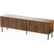 Meuble tv jungle 190cm 4D façade fraisée panneau mdf quatre portes chêne wotan