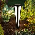 Lampe solaire de jardin enfichable noire, éclairage de chemin led résistant aux intempéries cône,