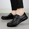 Uomo Oxfords scarpe eleganti in vera pelle Brogue Lace Up scarpe Casual da uomo mocassini di marca