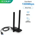 EDUP 1691 Adattatore WiFi USB 1300Mbps Cavo scheda di rete wireless 2.4G e 5.8G 2 * 6dBi Antenna