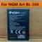 Batteria di ricambio originale 1400mAh 3.7V BL-104 per batterie per telefoni cellulari NGM Art BL-104