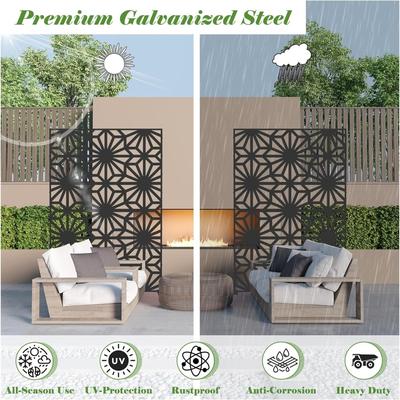 Outdoor Indoor Sun Flower Shape Metal Privacy Screens and Panels