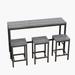 Modern Design Kitchen Dining Table, Pub Table, Long Dining Table Set with 3 Stools