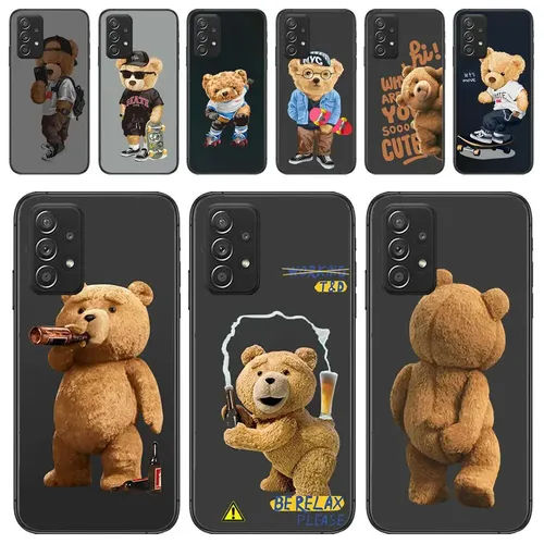 Teddybär Paar Cartoon Handy hülle für Samsung Galaxy A13 A52 A53 A73 A32 A51 A22 A12 A20E A50 A21