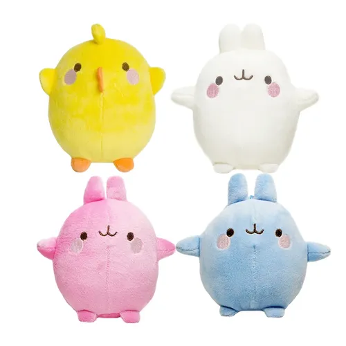 Neue 12cm echte Molang Plüsch Stofftiere Kaninchen Cartoon Anime weiche Puppen Piu Piu Kawaii