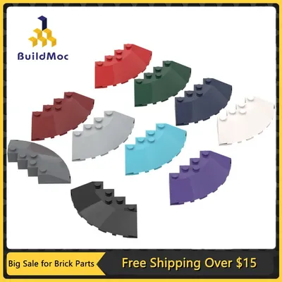 1 Stück MOC Teile 95188 Ziegel runde Ecke 6 x 6 mit 33 ° Slope Kompatible Steine DIY Assmble Image