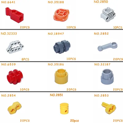 MOC Bricks Gear Series Motorzylinderhalterung, kraftbetriebene mechanische technische Teile, Image