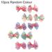 Farfi 10Pcs Pet Hair Band Adorable Pet Grooming Elastic Pet Dogs Hair Bow Tie for Festival (10pcs Random Colour)