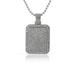 .925 Sterling Silver Micro Pave Mini Dog Tag