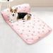 asjyhkr Ice Silk Cooling Mat for Dogs and Cats 2024 New Cats Dogs Cooling Bed with Pillow Cute Cooling Cat Dog Bed for Summer Pet Cooling Mats for Dogs Cats Portable and Washable