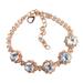 Farfi Pet Necklace Glitter Rhinestone Eco-Friendly Faux Pearl Dog Collar Jeweled Puppy Cat Accessories for Puppy (Rose Gold L)