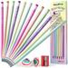 Nicpro 12PCS Pencils #2 HB Rainbow Colored Paper Pencils Pre-Sharpened Wood-Cased Cute Pencils Anti-Break Graphite Pencil with Eraser for Student Writing Drawing Drafting Sketching School Supplies