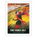Font-Romeu Golf - France - Midi Railways - Vintage Travel Poster by Leonetto Cappiello c.1929 - Bamboo Fine Art 290gsm Paper Print (Unframed) 18x24in