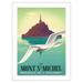 Le Mont Saint Michel Normandy France - Vintage Travel Poster by Pierre Fix-Masseau c.1937 - Bamboo Fine Art 290gsm Paper Print (Unframed) 24x32in